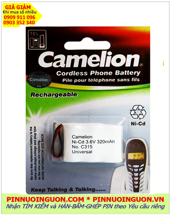 Camelion Camelion C315; Pin điện thoại bàn Camelion C315 (3.6v 2/3AA 320mAh); PIn Cordlessphone 